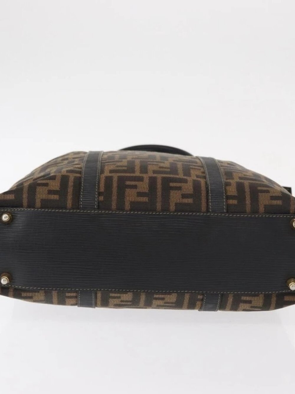 FENDI Zucca Canvas Tote Bag Black Brown Auth - Picture 6 of 16